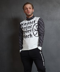 【BLACK】ゴシックロゴ昇華転写インナー長袖Tシャツ
