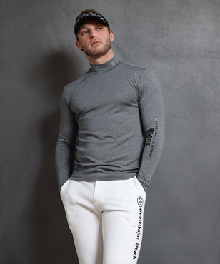 【BLACK】PEベア天裏起毛蓄熱インナー長袖Tシャツ(95グレー-46)