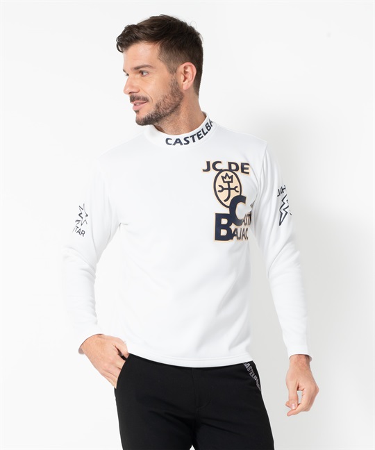 KARUISHI ECO裏起毛Pt入りインナー長Tシャツ(01ホワイト-46)