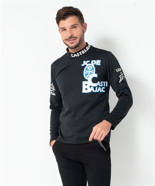 KARUISHI ECO裏起毛Pt入りインナー長Tシャツ(99ブラック-46)