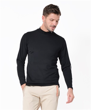 PEストレッチインナーハイネック長袖Tシャツ(99ブラック-46)