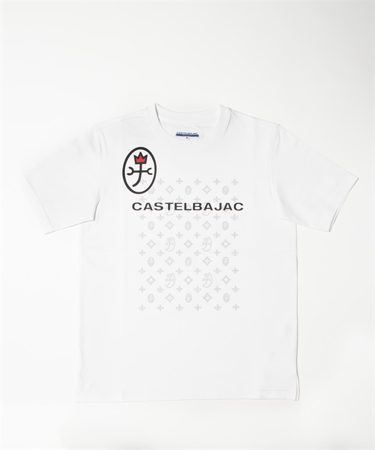 【EC限定】50/2シルケット天竺モノグラムロゴプリント半袖Tシャツ(01ホワイト-44)