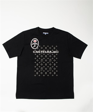 【EC限定】50/2シルケット天竺モノグラムロゴプリント半袖Tシャツ(99ブラック-44)