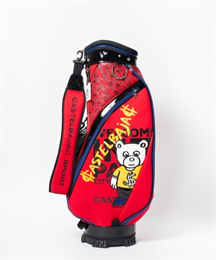 BEAR柄キャディバッグ(80レッド-40)