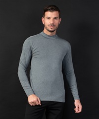 【BLACK】蓄熱機能付き裏起毛インナー長Tシャツ