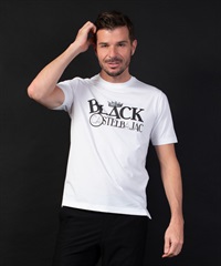 ロゴプリント入り丸首半袖Tシャツ