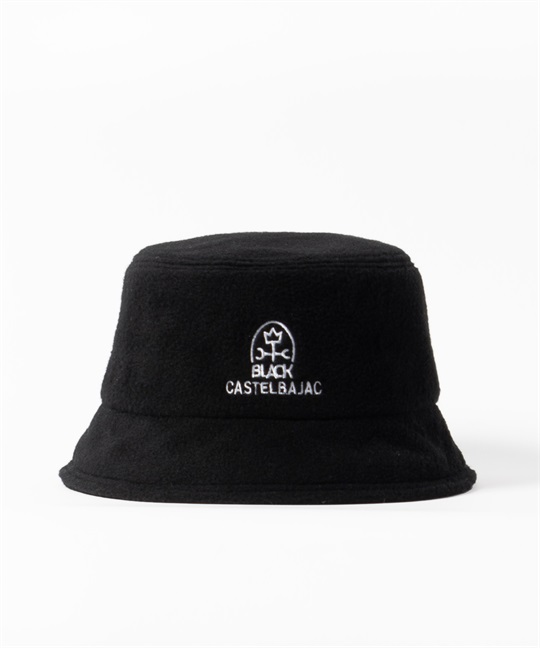 【BLACK】フリース家紋刺繍入りハット(99ブラック-48)