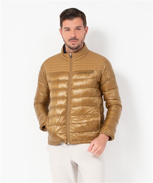 マット＆シレー切替ファイバーダウンブルゾン(15キャメル-46)