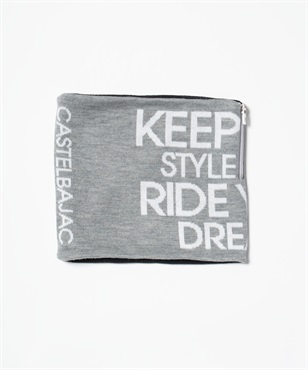 家紋+ロゴジャガードネックウォーマー(95グレー-40)