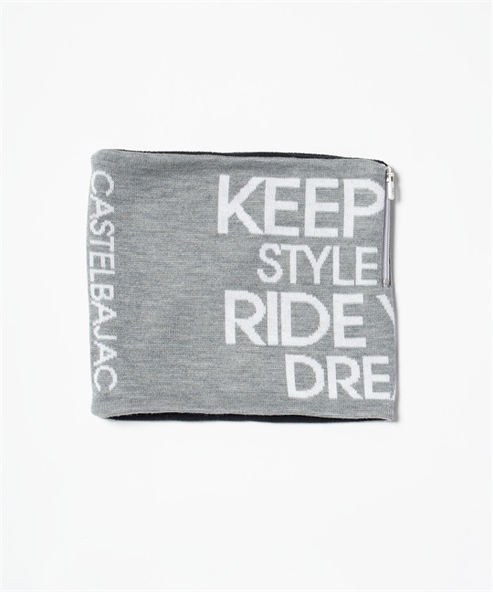 家紋+ロゴジャガードネックウォーマー(95グレー-40)