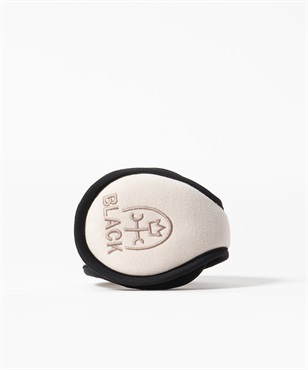 【BLACK】フリースボア家紋刺繍入りイヤーマフラー(12ベージュ-40)