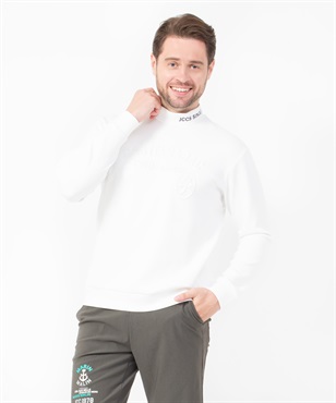 カノコダンボール/エンボスロゴ入り長袖モックネックTシャツ(01ホワイト-46)