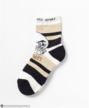 SPEEDY GONZALESイレギュラーボーダーアンクル丈ソックス(01ホワイト-46)