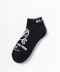 【BLACK】ロゴ+家紋スニーカー丈ソックス
