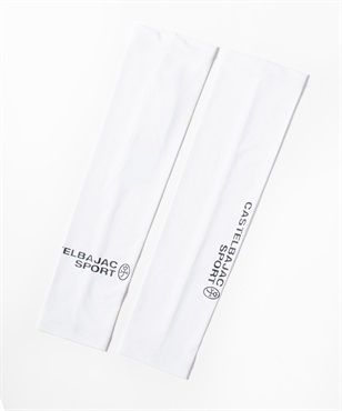 単色プリント入りアームカバー(01ホワイト-30)