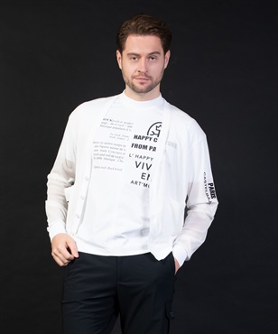 【BLACK】パワーネットPt入り長袖カーデ(01ホワイト-46)