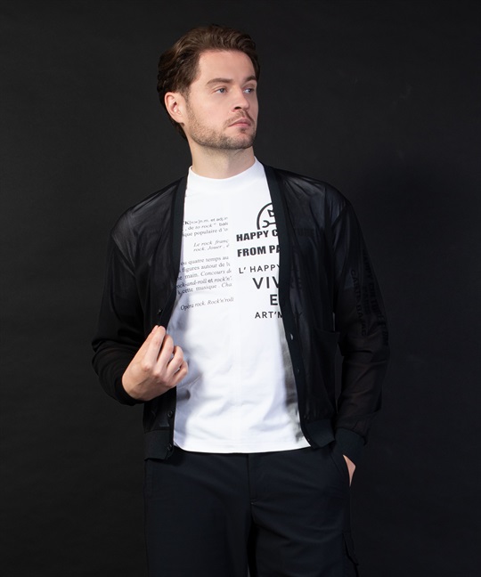 【BLACK】パワーネットPt入り長袖カーデ(99ブラック-46)