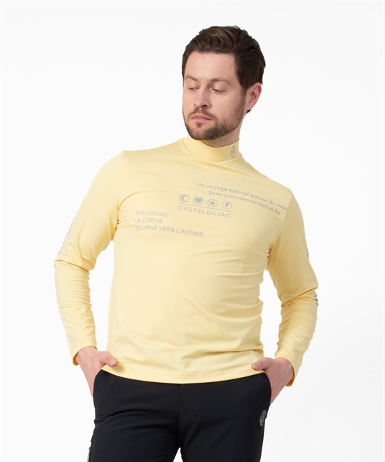 リサイクルベア天長袖ハイネックTシャツ(30イエロー-46)