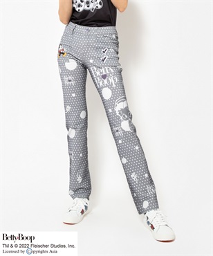 BETTY BOOP(TM) ドットプリントインクジェットパンツ(92 シルバーグレー-38)