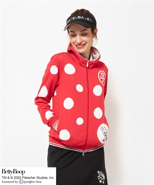 BETTY BOOP(TM) チビフードニットブルゾン(80 レッド-40)
