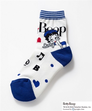BETTY BOOP(TM) 底パイルクルー丈ソックス(01 ホワイト-40)