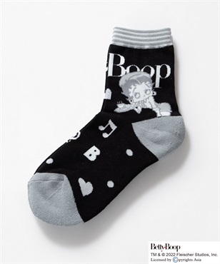 BETTY BOOP(TM) 底パイルクルー丈ソックス(99 ブラック-40)