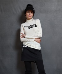 【BLACK】プレミアウォームラインストーン付インナー長袖Tシャツ