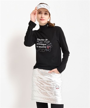 クマモチーフハイネックTシャツ(99ブラック-40)