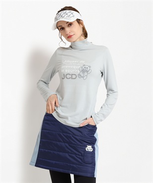 クマモチーフハイネックTシャツ(52ライトブルー-40)