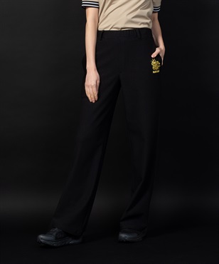 【BLACK】コーデュロイカットソーセミワイドパンツ(99ブラック-38)