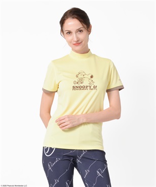【スヌーピー】ペパーミントパティ半袖モックネックTシャツ(33パウダーイエロー-40)
