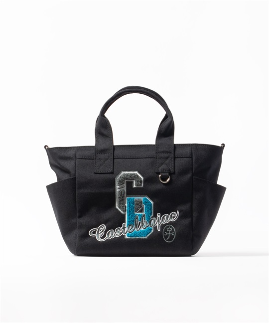 【BLACK】ｻｶﾞﾗ刺繍入りﾗｳﾝﾄﾞﾊﾞｯｸﾞ（ｼｮﾙﾀﾞｰﾍﾞﾙﾄ付き）(99ブラック-40)