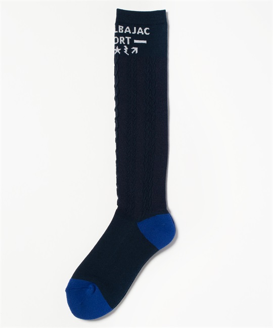 ケーブルハイソックス(59ネイビー-40)