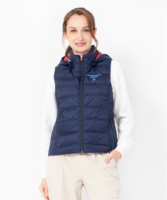 軽量ハイブリッドダウンベスト(59ネイビー-40)