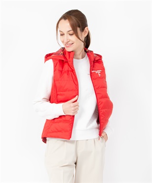 軽量ハイブリッドダウンベスト(80レッド-40)
