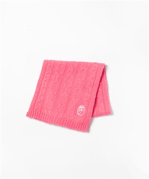 カシミヤケーブルニット差し込みマフラー(70オペラピンク-40)