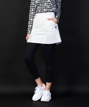 【BLACK】ハイテンション/プリーツ入りスカート(01ホワイト-38)