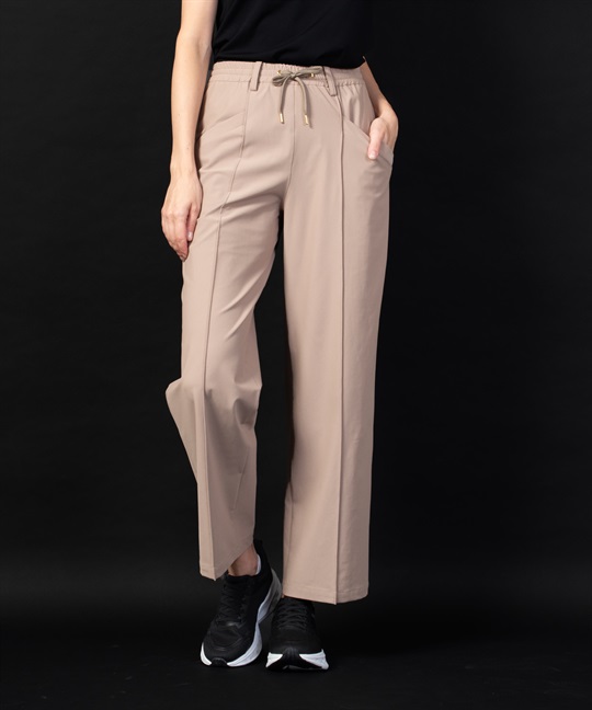 【BLACK】ハイテンションPt入り履きこみストレート長パンツ(15キャメル-40)