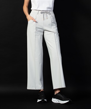 【BLACK】ハイテンションPt入り履きこみストレート長パンツ(12ベージュ-40)