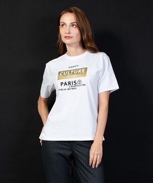 【BLACK】TEXBRID/Pt入り半袖Tシャツ(01ホワイト-40)