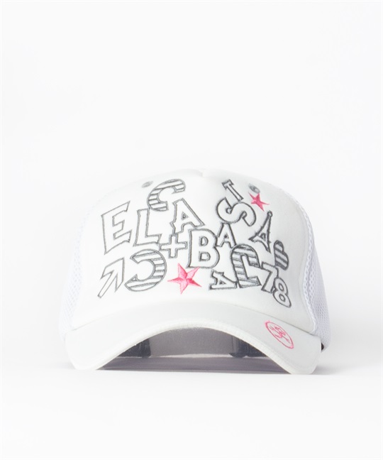 ロゴ刺繍メッシュキャップ(01ホワイト-42)