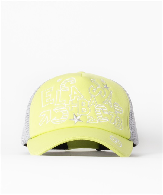 ロゴ刺繍メッシュキャップ(42ライム-42)
