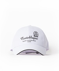 スパン入りリップ刺繍入りキャップ