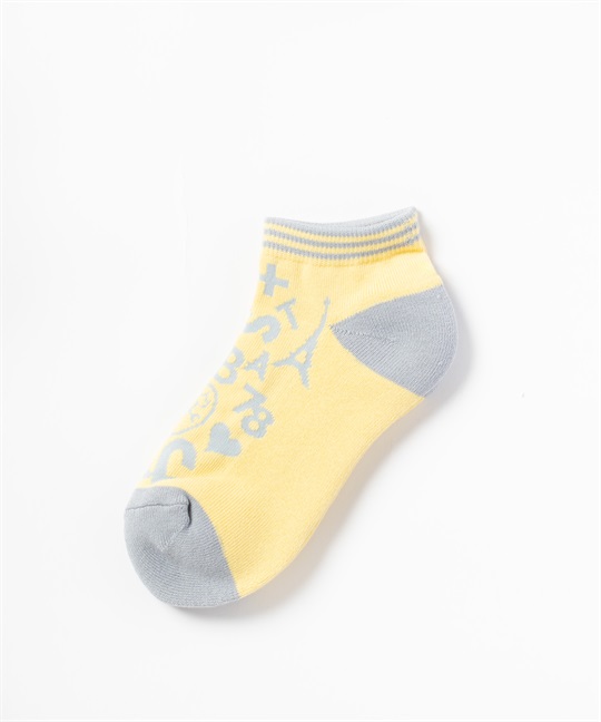 ロゴ柄クルー丈ソックス(33パウダーイエロー-40)