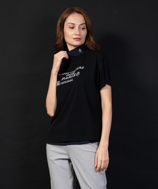 【BLACK】パワーネット半袖Tシャツ+ハイネックノースリーブインナーセット(99ブラック-40)