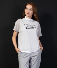 【BLACK】パワーネット半袖Tシャツ+ハイネックノースリーブインナーセット