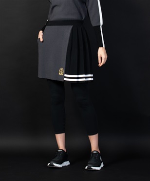 【BLACK】ヘリンボーンJQ刺繍入りスカート(99ブラック-40)