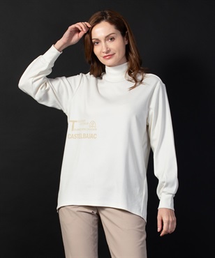 【BLACK】MIPストレッチポンチチュニック長Tシャツ(01ホワイト-40)
