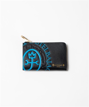 L字ファスナー二つ折り財布 カード段6＜コメット小物＞(ブルー-フリー)