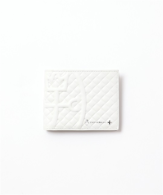 二つ折り財布 純札 カード段8＜ガルボ小物＞(ホワイト-フリー)